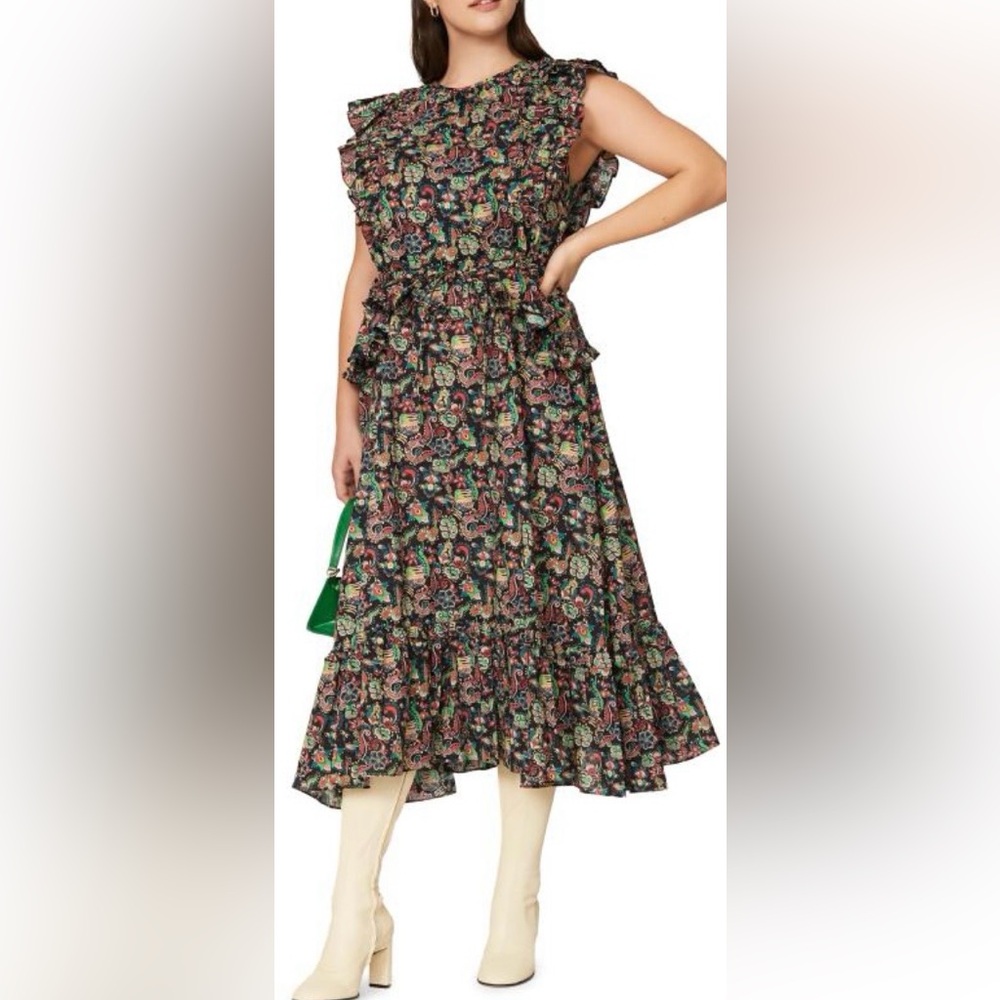 Derek Lam 10 Crosby Ariella Floral Ruffle Dress